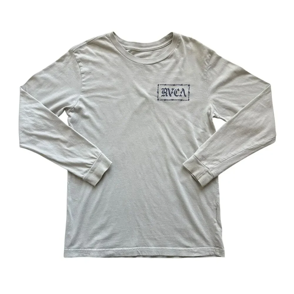 RVCA Boys Long Sleeve Logo Tee Size L(14-16)